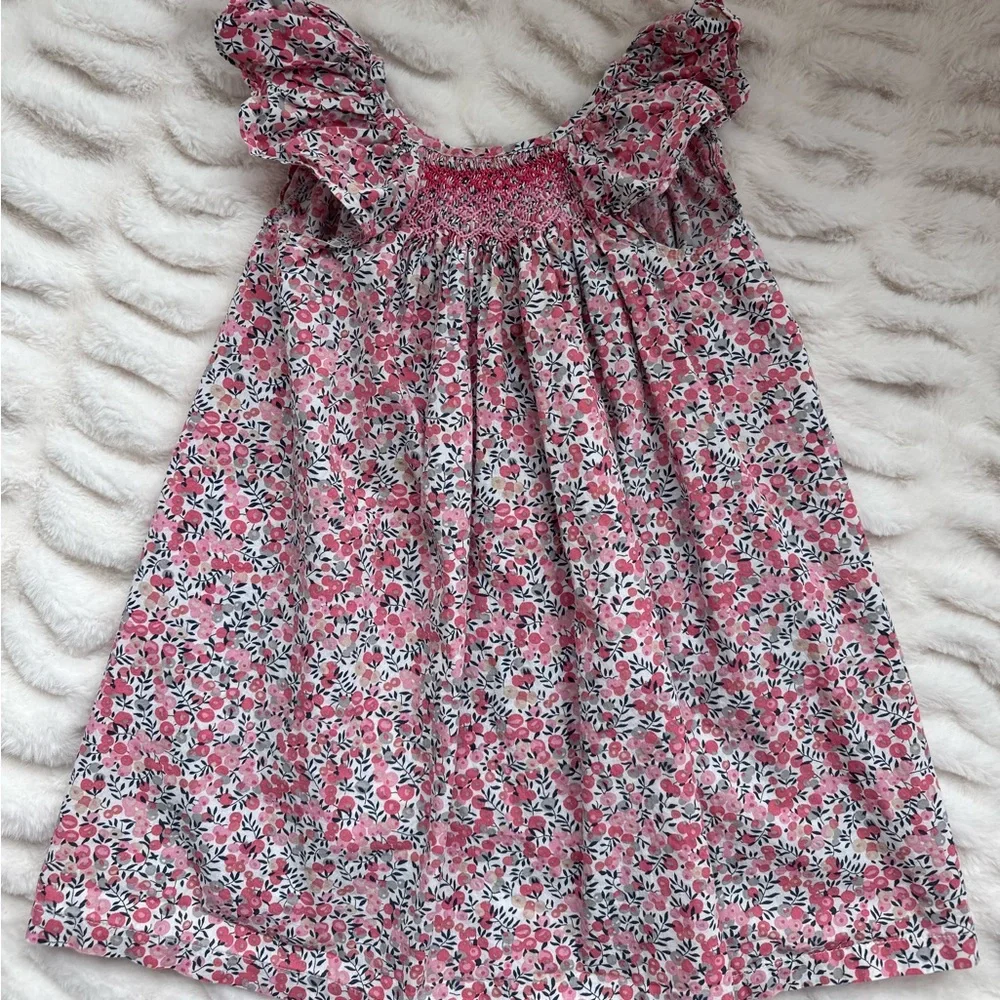 Floral Pink Kids Casual Dress - Picture 1 of 6